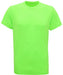 TriDri TR011 men's panelled tech tee in Lightning Green, back view