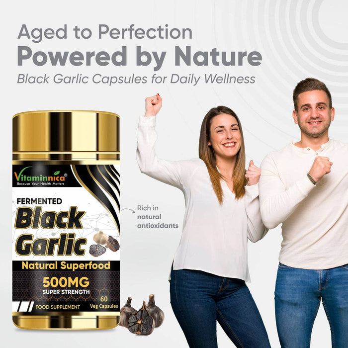 Vitaminnica Black Garlic Capsules — Immunity & Heart Health | 60 Capsules