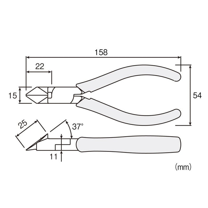 Hozan N-4-150 Diagonal cutter 158mm length