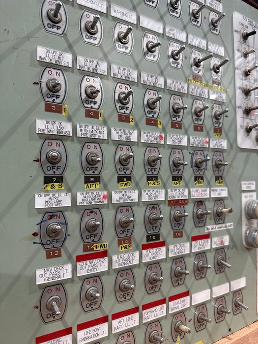 Salvaged Ships Signal Light Switch Board