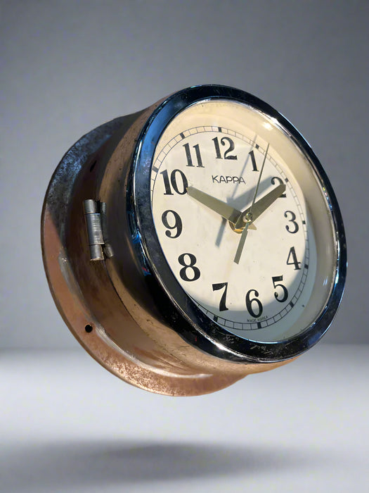 Original Kappa Salvaged Ships Clock Origianal Sea marine Polished
