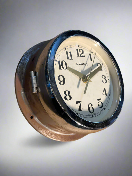 Original Kappa Salvaged Ships Clock Origianal Sea marine Polished