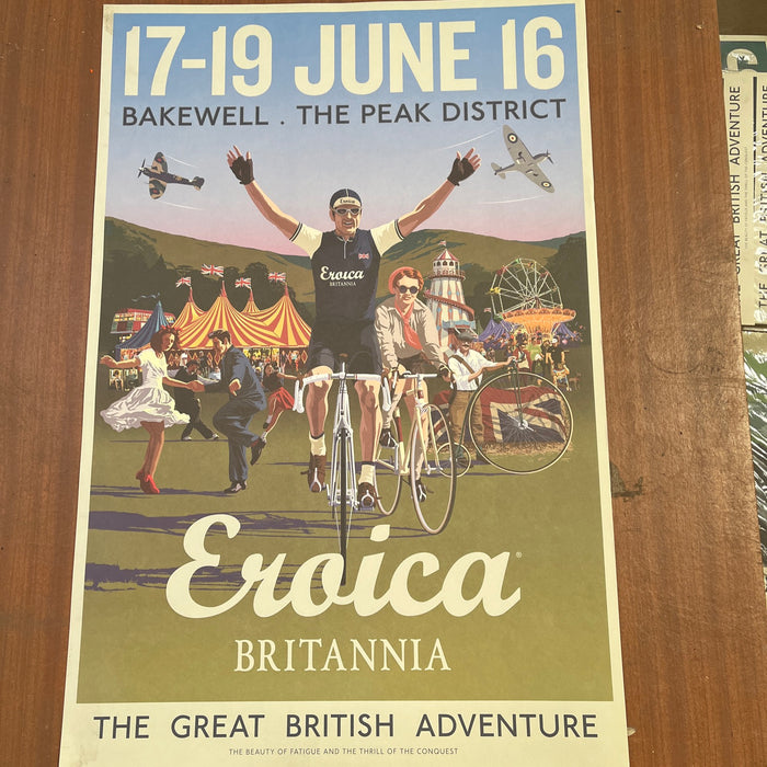 Original L’Eroica Britannia Posters – Vintage Cycling Art – Bakewell