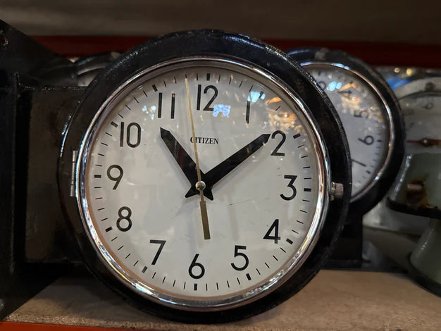 Citizen Maritime Double sided Vintage Wall Clock Black Marine Salvage