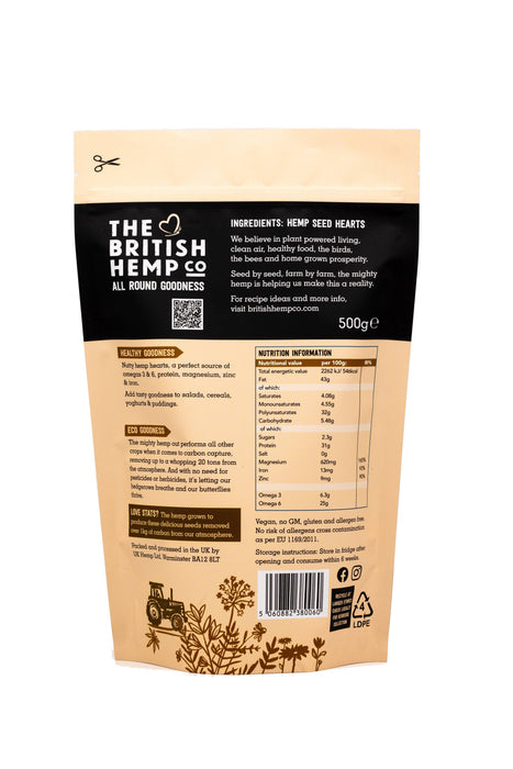 Hemp Seed Hearts - UK Grown & Dehulled
