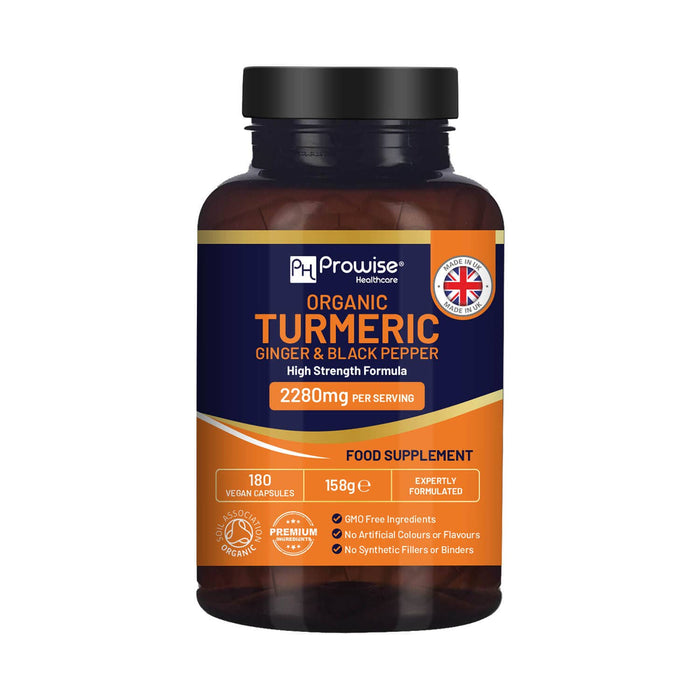 Prowise Organic Turmeric 2280mg (High Strength) with Black Pepper