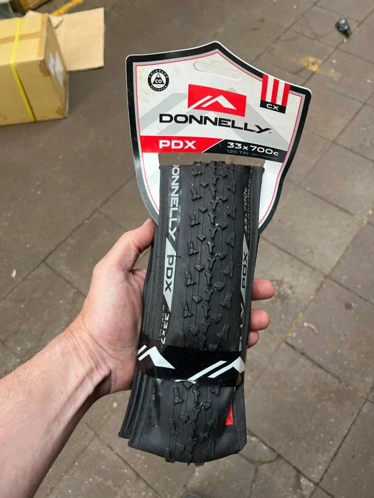 Donnelly PDX 700x33 cyclocross mud tyre, all black, 120TPI folding bead