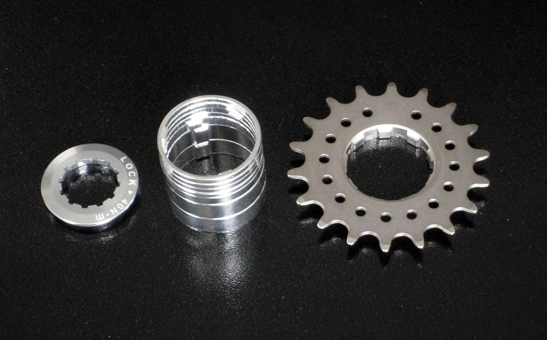 Mr.Control Single Speed Urban Fixie Bike rear gear Cassette 15T Conversion Kit Silver