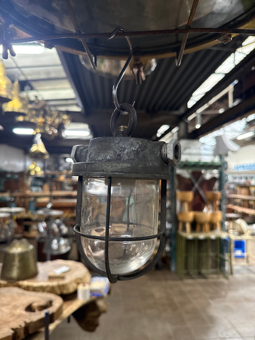 Salvaged Small Brass Hanging Passage Light
