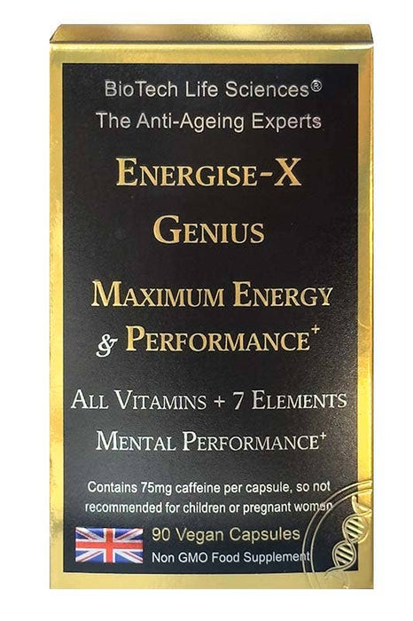 NMN Resveratrol CoQ10 capsules GreenTea vitamins: Energise-X