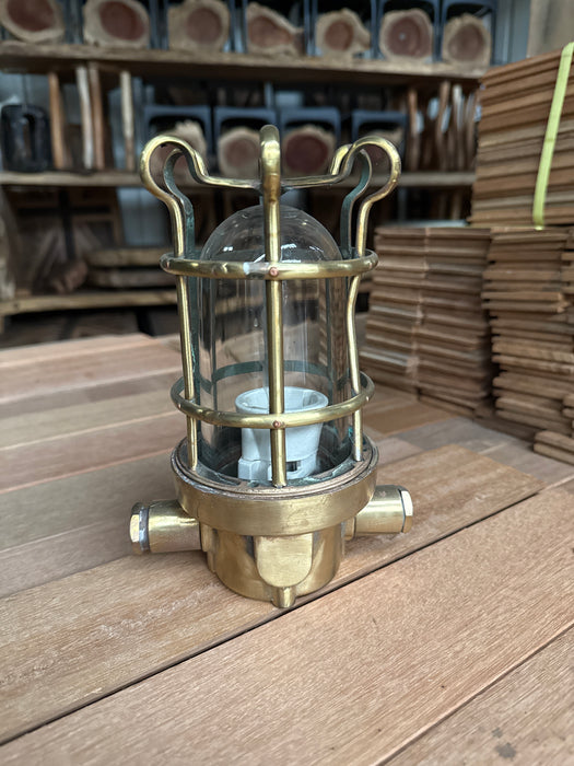Salvaged Brass Passageway Light made by Palazzoli Italy