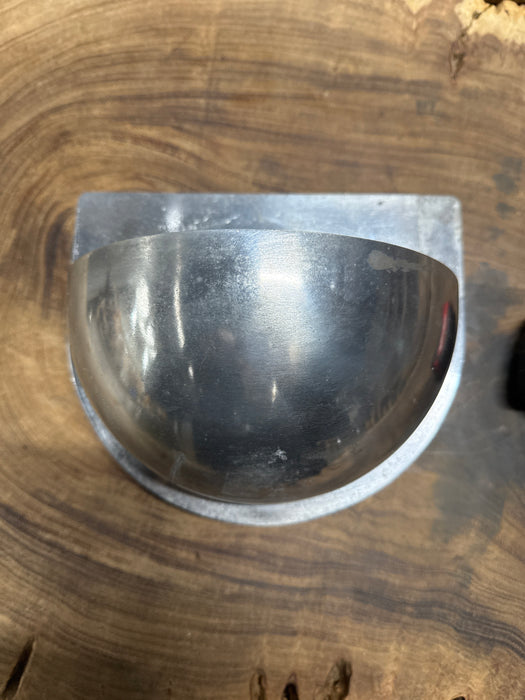 Salvaged Danish mid century aluminum marine wall light