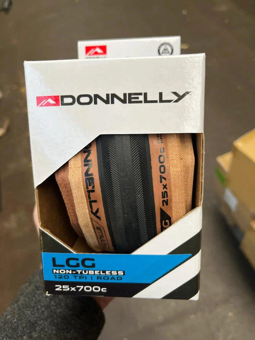 Donnelly Strada LGG 700x25 road tyre, tan sidewall, 120TPI folding bead