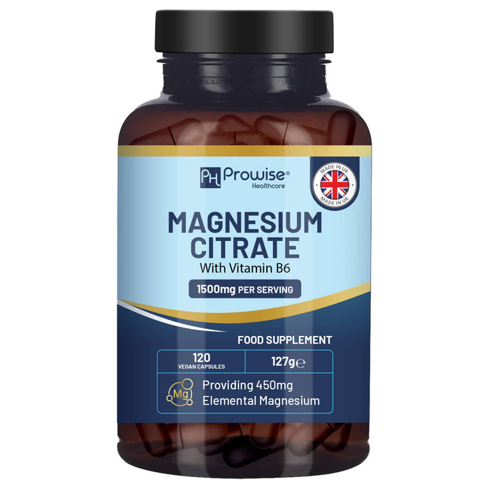 Prowise Magnesium Citrate Capsules 1500mg with Vitamin B6
