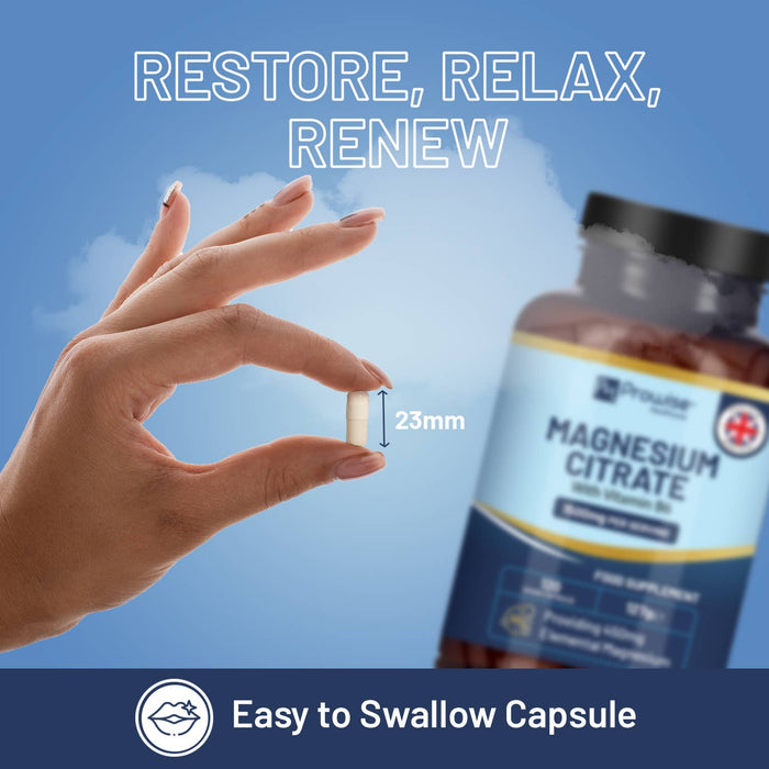 Prowise Magnesium Citrate Capsules 1500mg with Vitamin B6