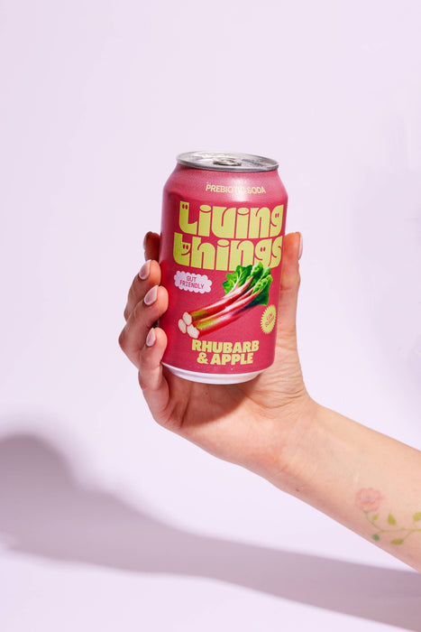 Rhubarb & Apple Prebiotic Soda - Living Things