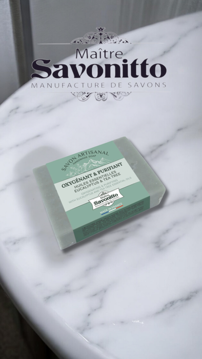 Savonitto “Oxygenating & Purifying wash your mouth out” Soap Eucalyptus and Tea Tree made in Provence