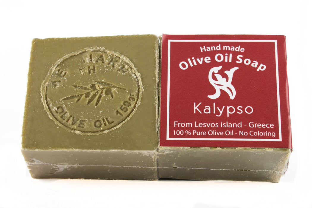 Kalypso Traditional Greek Olive Oil Soap from Lesvos Island  (Pack of 2 by 150g)