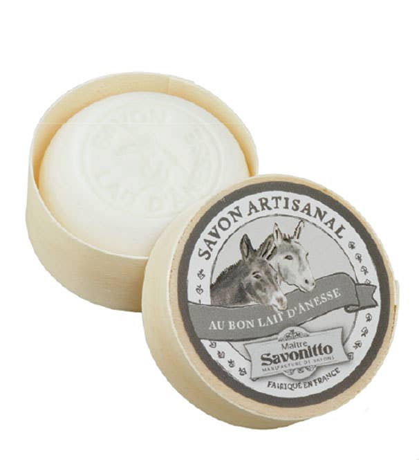 Savonitto Donkey Milk Soap in Wooden Box 100g made in Provence