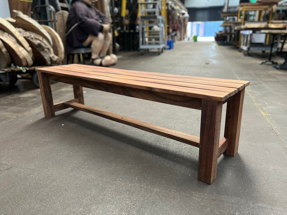 Wild Roots Slatted Hardwood Outdoor Bench