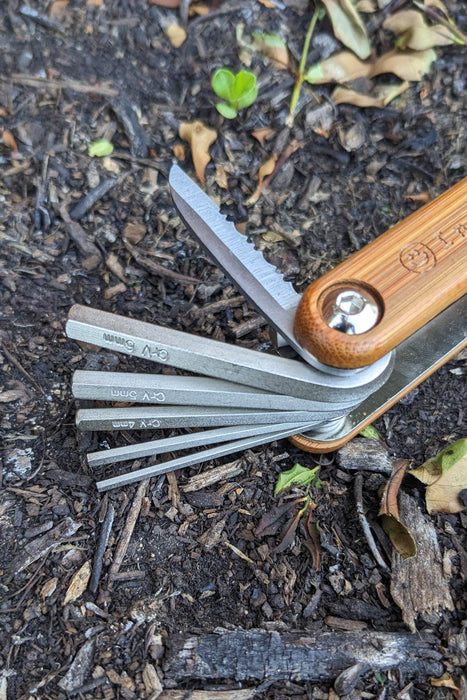 Trail Knife Bamboo Multi Tool 11 in 1