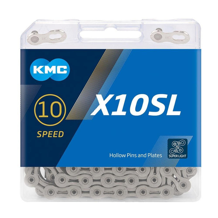 KMC CHAIN X10SL SUPER LIGHT 253G GOLD SILVER 10 SPEED ROAD MTB CHAIN X10-SL
