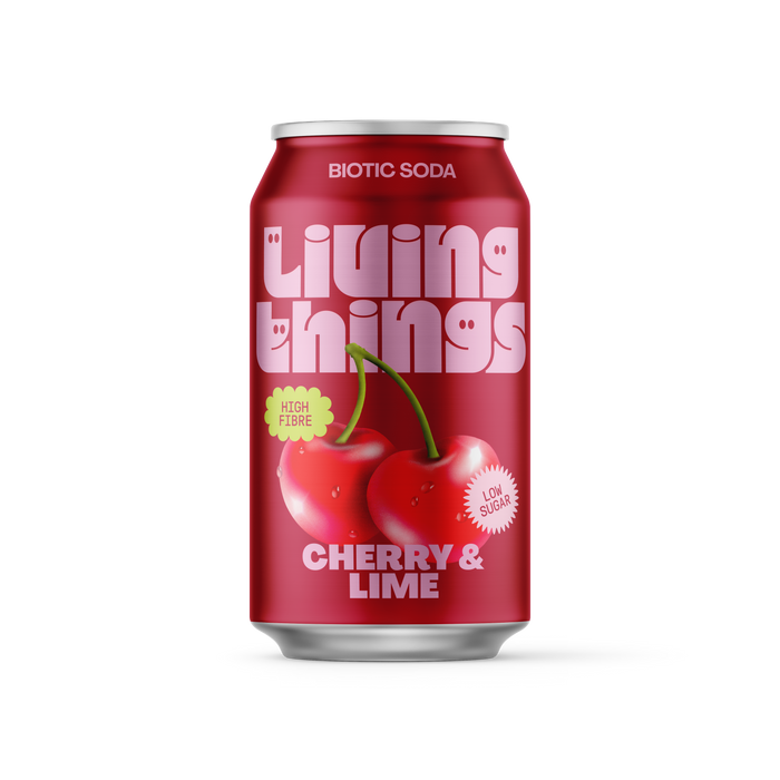 Cherry & Lime Prebiotic Soda - Living Things