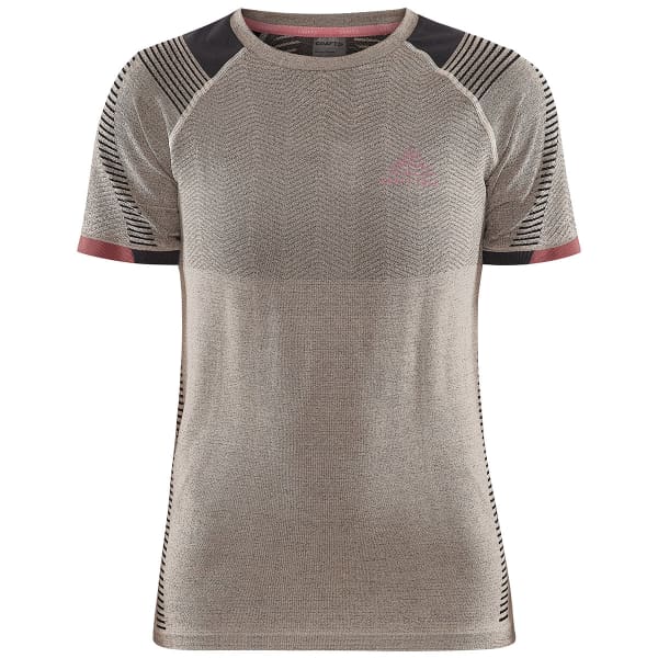 Craft PRO Trail Fuseknit Short Sleeve Tee Women - Ecru/Arrosa - Grey