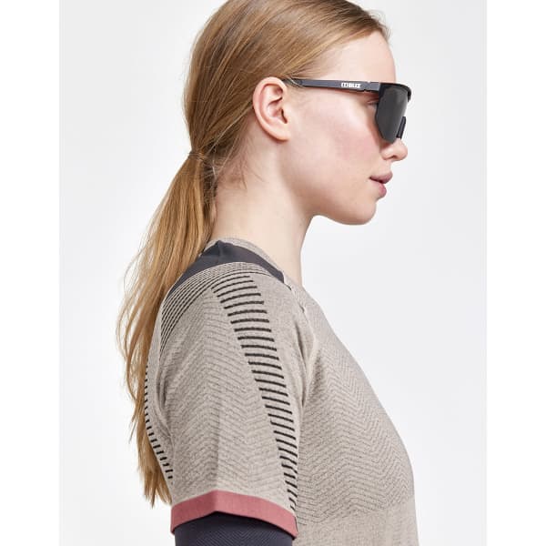 Craft PRO Trail Fuseknit Short Sleeve Tee Women - Ecru/Arrosa - Grey