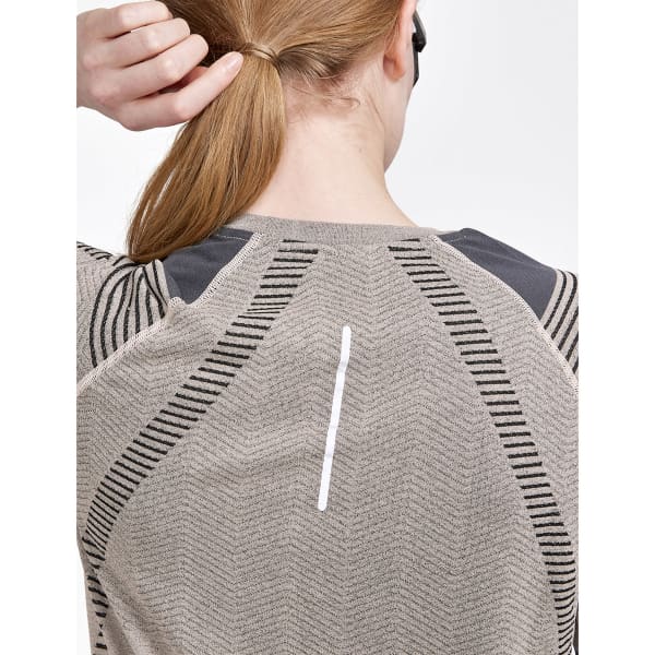 Craft PRO Trail Fuseknit Short Sleeve Tee Women - Ecru/Arrosa - Grey