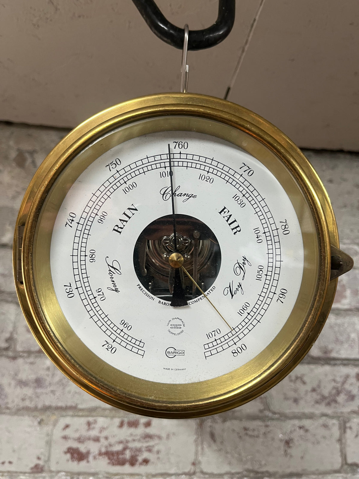 Barigo Precision Brass Barometer | Compensated Aneroid | Made in ...