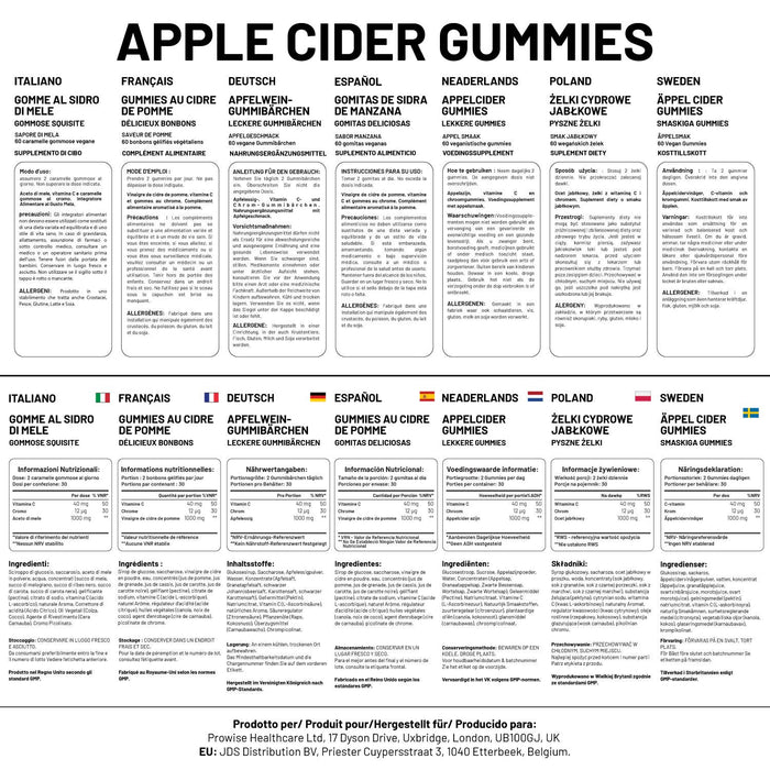 Prowise Vegan Apple Cider Vinegar Gummies | High Strength 1000mg