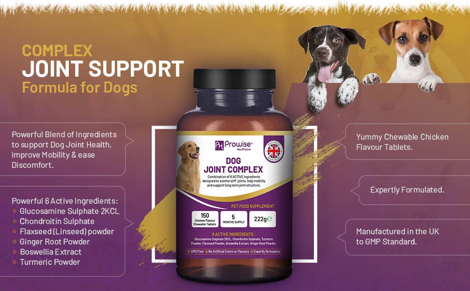 Prowise Dog Joint Supplement UK Manufactured I 150 Chicken Flavor Ch