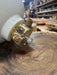 Salvaged Pauluhn brass hanging light, full view