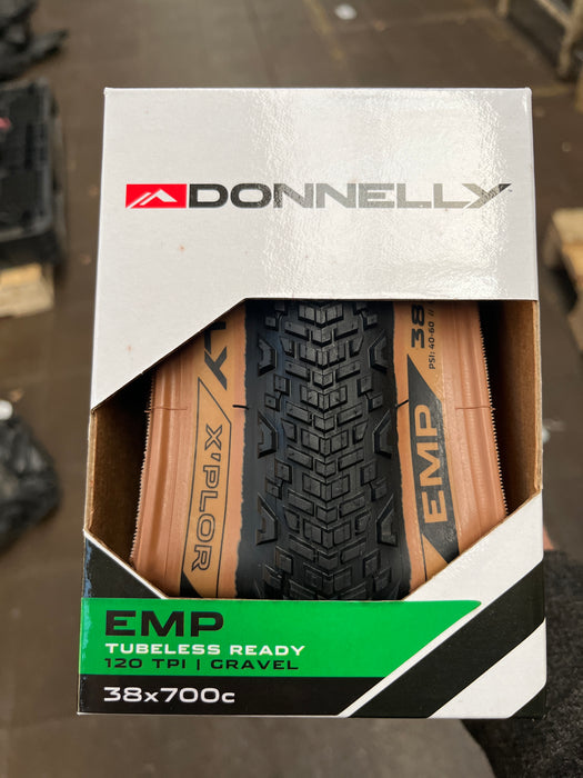 Donnelly EMP 700 x 38 Gravel Tyre – 120TPI TL Tan Folding
