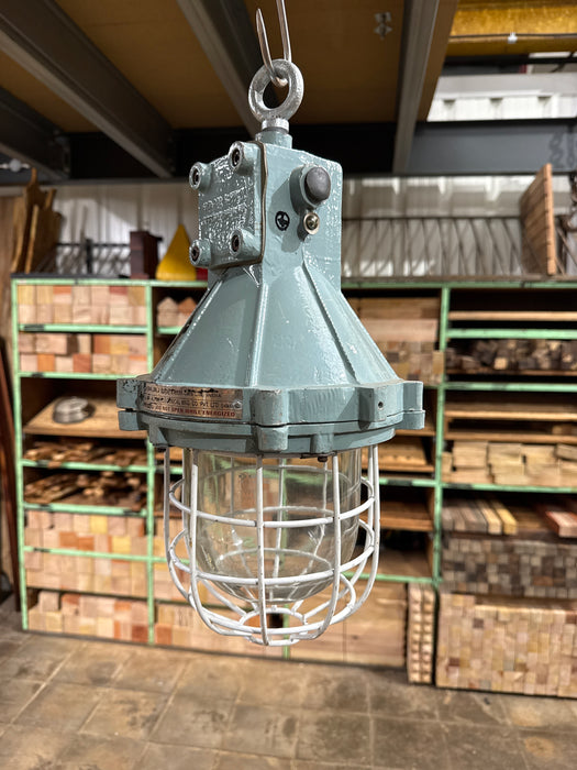 Salvaged Aluminium pendant / Hanging light original colour