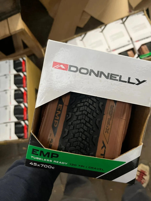 Donnelly EMP 700x45 gravel tyre, tan sidewall, 120TPI tubeless-ready folding bead