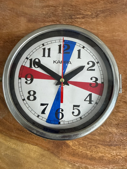 Original Kappa Radio Dial Salvaged Ships Clock Original green