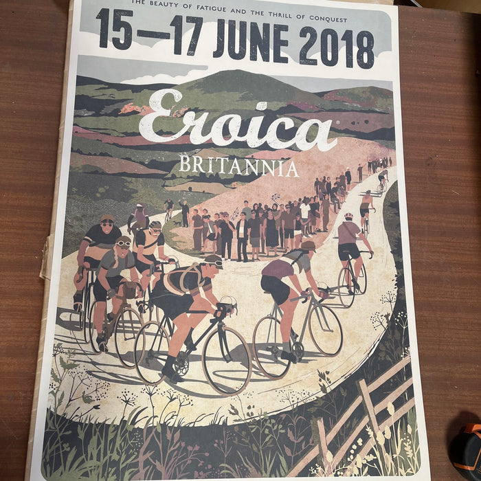 Original L’Eroica Britannia Posters – Vintage Cycling Art – Bakewell