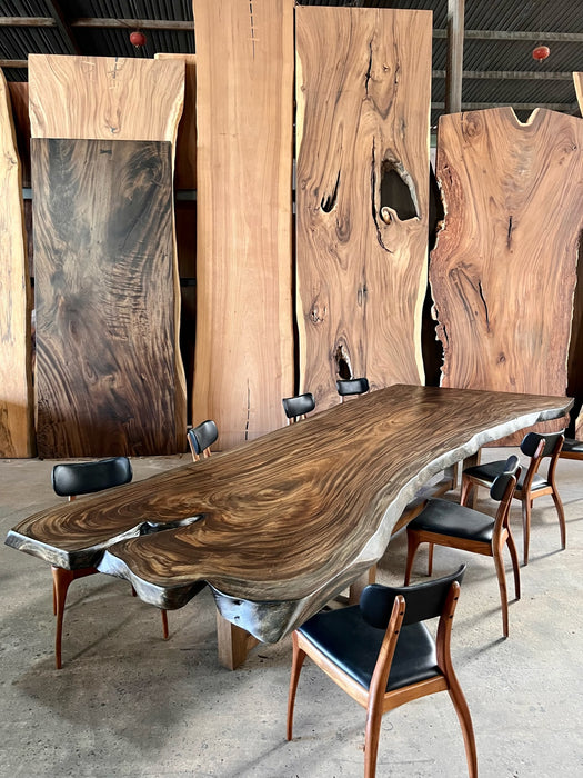 Reduxwood Chamcha Double Black 125-155cm-420cm Table Top