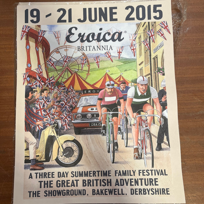 Original L’Eroica Britannia Posters – Vintage Cycling Art – Bakewell