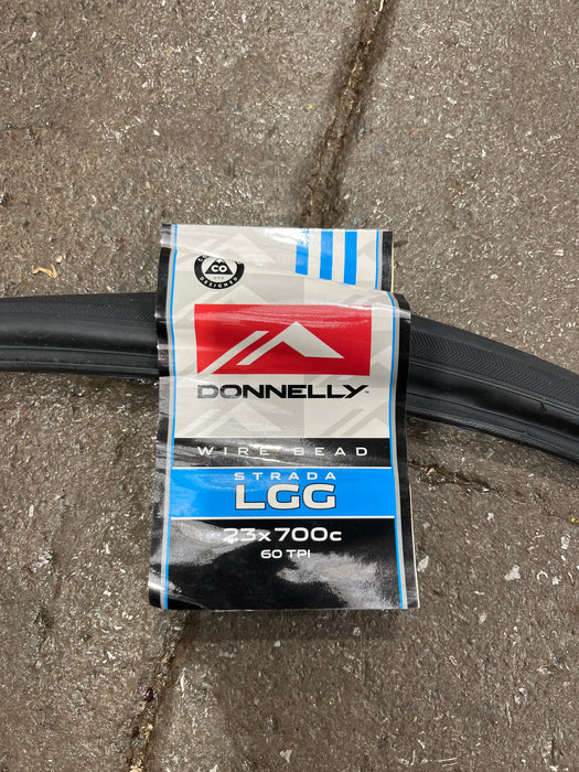 Donnelly Strada LGG 700 x 23 Road Tyre – 60TPI Black Wire Bead (OEM)