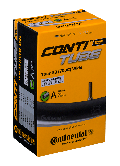 Continental Tour 28 x 1.75 - 2.50 Inner Tube 700C Wide -  Schrader Valve