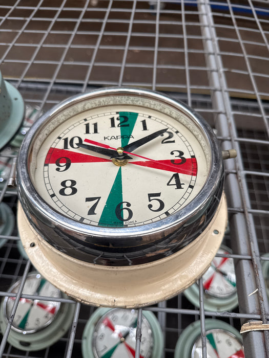 Original Kappa Radio Dial Salvaged Ships Clock Original cream