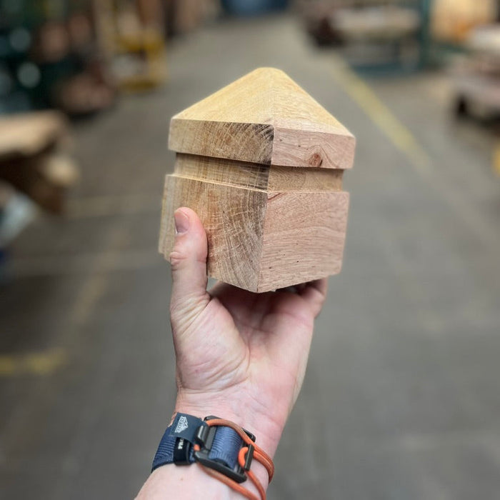 Final Clearance got to go “Plant a tree in Sumba”Hardwood exotic wood machined block Finial.