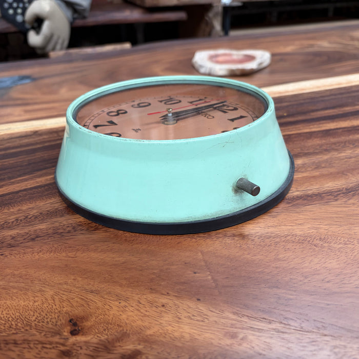 Seiko Salvaged Ships Cabin Clock – Original Paint Green (Coffee Face)