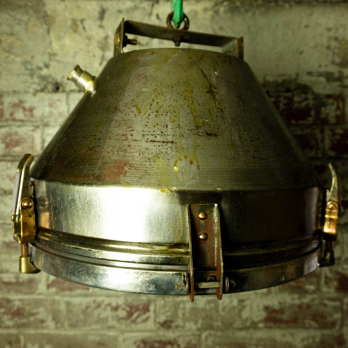 Salvaged Veb Industrial Steel Ceiling Light