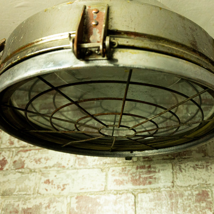 Salvaged Veb Industrial Steel Ceiling Light
