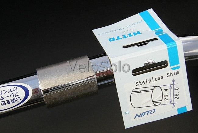 Nitto Stainless Shim Allows the use of 25.4mm handlebars in a 26.0mm stem