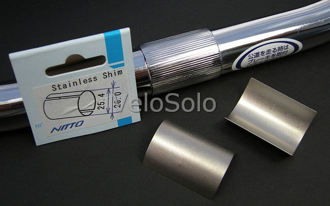 Nitto Stainless Shim Allows the use of 25.4mm handlebars in a 26.0mm stem
